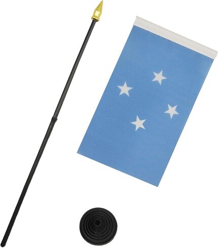 علم طاولة AZ FLAG New Zealand مقاس 4 بوصة × 6 بوصة - علم مكتب New Zeleander - Kiwi مقاس 15 × 10 سم - الجزء العلوي من الرمح الذهبي in Saudi Arabia