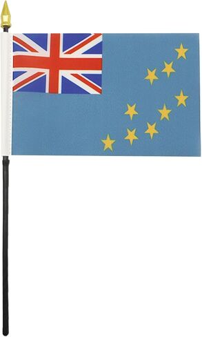 علم طاولة AZ FLAG New Zealand مقاس 4 بوصة × 6 بوصة - علم مكتب New Zeleander - Kiwi مقاس 15 × 10 سم - الجزء العلوي من الرمح الذهبي in Saudi Arabia