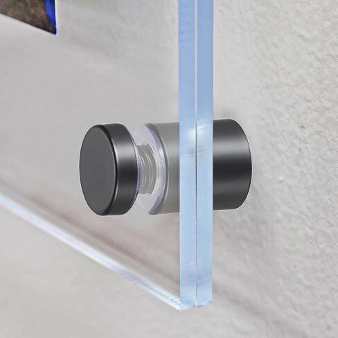 Sumnacon 12 Pcs 1/2 x 1 Inch Stainless Steel Standoffs-Sturdy Stand Off Wall Mounts for Glass Acrylic Picture Frame, Standoff Screw for Home Office Store, Black in Kuwait