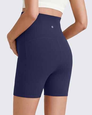 شورتات راكب الدراجة النارية G4Free Barefeel مع جيوب فوق البطن Legging 5 "سروال الحمل الرياضي التمرين الرياضي in Kuwait