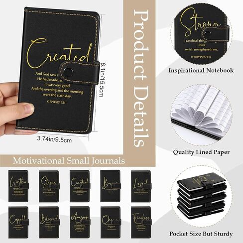 Spakon 40 Pcs Christian Gifts Bulk Include Bible Verse Leather Notebook Pens Prayer Journal Church Gifts Religious Party Favors Scripture Notepad for Women Men Sunday (Flower) in Saudi Arabia