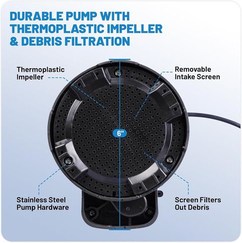 12 Volt 330 GPH Utility Transfer Pump - Portable Water Pump with suction hose kit, for Efficient Water Removal in Aquariums, Pools, RVs, and More in Saudi Arabia