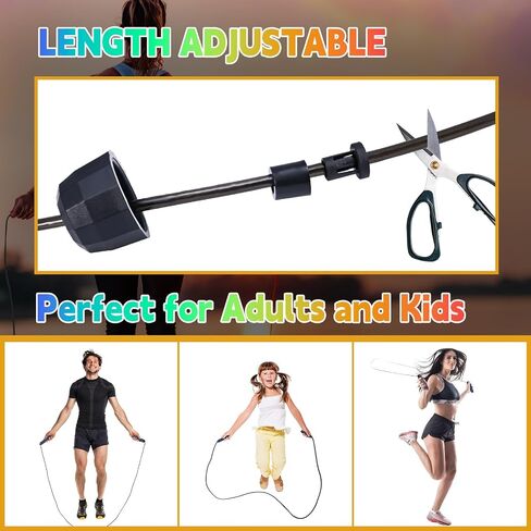 Jump Rope for Women Men Kids, Adjustable Skipping Rope with Ball Bearings, Professional Jumping Rope with Foam Handles, Tangle-Free Rapid Speed Jump Ropes for Fitness Workout Boxing Exercise in Saudi Arabia