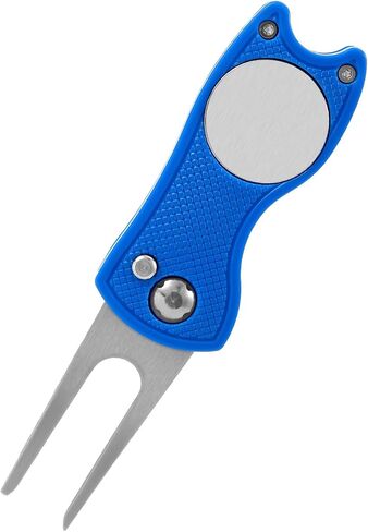 أداة إصلاح Divot Golf ، أداة إصلاح الفولاذ المقاوم للصدأ قابلة للطي المنبثقة Divot Turf Fork Golf Metal وضع أداة DivoT Ball Turf Fork Golf in Saudi Arabia