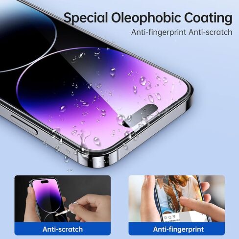 Syncwire Screen Protector for iPhone 14 Pro(6.1 inch) [3 Pack] [10X Military Grade Protection] Tempered Glass [Easy Installation Frame, Full Coverage, HD Clear, Bubble Free] in Saudi Arabia
