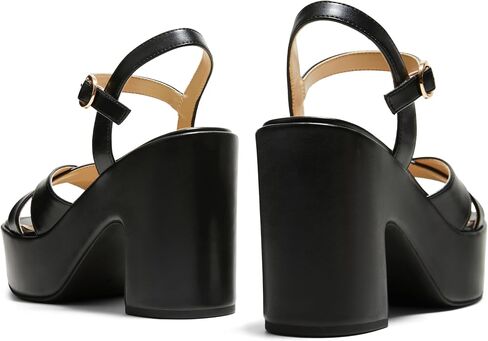 Arromic Women's Crisscross Band Platform High Heel Sandals with 4-Inch Chunky Heels Ankle Strap Stylish Y2K Heeled Shoes for Party, Wedding, Evening Events in Saudi Arabia