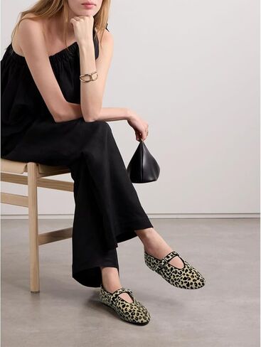 Mary Jane Ballet Flats for Women Buckle Strap Round Toe Suede Wide Width Flats Casual Ballerina Shoes in Saudi Arabia
