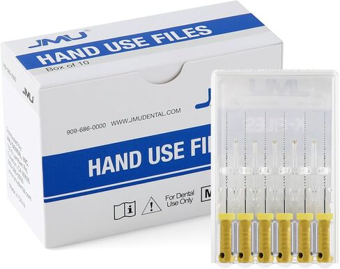 JMU Endodontic Root Canal K Files, Stainless Steel Hand Use K-Files 21mm, 6pcs/Box (1, #15 (21mm)) in Kuwait