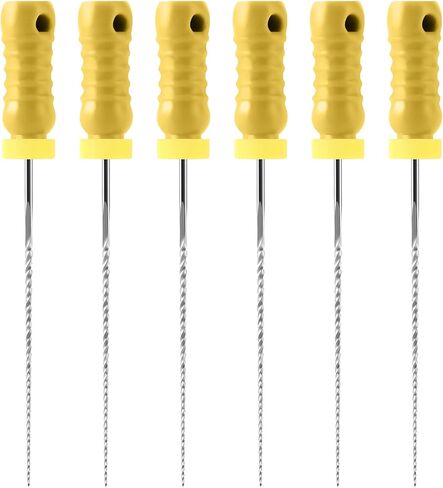JMU Endodontic Root Canal K Files, Stainless Steel Hand Use K-Files 21mm, 6pcs/Box (1, #15 (21mm)) in Kuwait