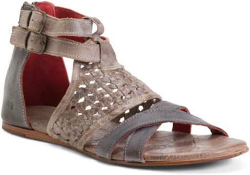 Bed|Stu® Capriana Flat Sandals for Women – Leather Detailing – Back Zipper Closure – Open Toe Silhouette in Saudi Arabia