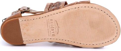 Bed|Stu® Capriana Flat Sandals for Women – Leather Detailing – Back Zipper Closure – Open Toe Silhouette in Saudi Arabia
