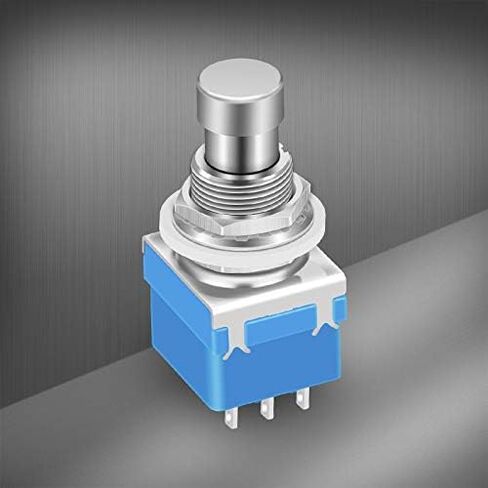 DaierTek Guitar Pedal Switch Lighted 3PDT 9 Pin Latching Stomp Footswitch Solder Lugs with Multi-colored Light -9pcs in Kuwait