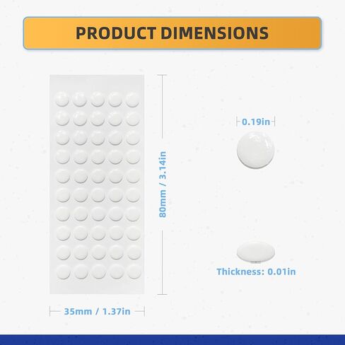 300Pcs Double Sided Adhesive Dots, 0.6" Clear Acrylic Dots with Strong Glue. Removable, Traceless, and Waterproof. Suitable for Classroom, Office, Crafts in Saudi Arabia