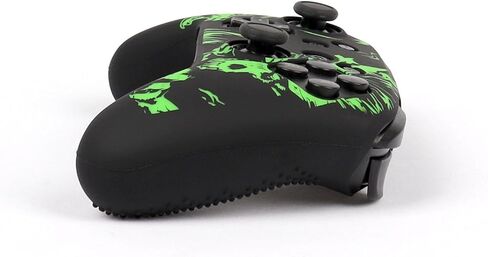 RALAN Laser Blood Handprint Design Controller Skin with 4 Thumb Grips for Switch Pro Controller, Anti-Slip Silicone Controller Cover Protector Case in Kuwait