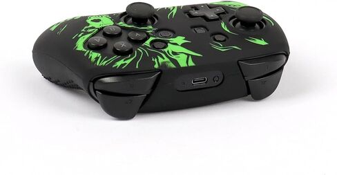 RALAN Laser Blood Handprint Design Controller Skin with 4 Thumb Grips for Switch Pro Controller, Anti-Slip Silicone Controller Cover Protector Case in Kuwait