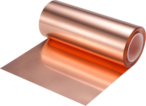 GOORY Copper Foil Sheet Roll 8Mil/32Gauge(0.2mm) 4in x 5ft Pure Thin Copper Sheet - ASTM B152 C11000 99.9+% Soft Copper Flashing Roll for Crafting Electrical House Repair DIY Project Decoration in Saudi Arabia