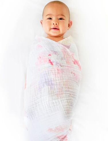 Oilo Premium Muslin Swaddle Blanket Set, Breathable 100% Organic Cotton 4-Way Muslin, Soft Large Receiving Blanket (46" x 46"), 2-Pack, Bear & Butter Yellow Duck in Saudi Arabia