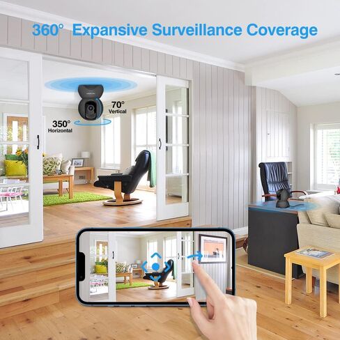 FOSCAM 3K 5MP WiFi Pet Cameras for Home Security, with 360° Pan Tilt, 2-Way Audio, 20X Digital Zoom, Night Vision, AI Human Detection, 2 Pack of Black in Saudi Arabia