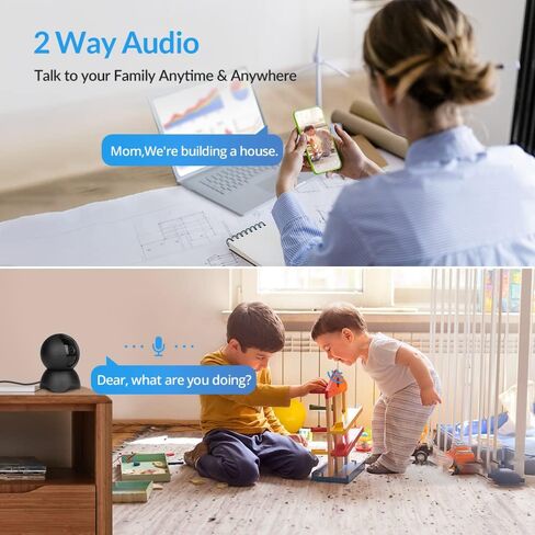 FOSCAM 3K 5MP WiFi Pet Cameras for Home Security, with 360° Pan Tilt, 2-Way Audio, 20X Digital Zoom, Night Vision, AI Human Detection, 2 Pack of Black in Saudi Arabia