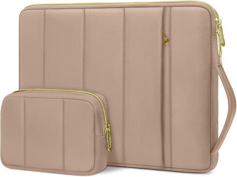 MOSISO Puffy Laptop Sleeve Case Compatible with MacBook Air/Pro, 13-13.3 inch Notebook, Compatible with MacBook Pro 14 inch 2023-2021 M2 M1, Rectangle Vertical Bag with Small Case & Side Handle, Black in Saudi Arabia