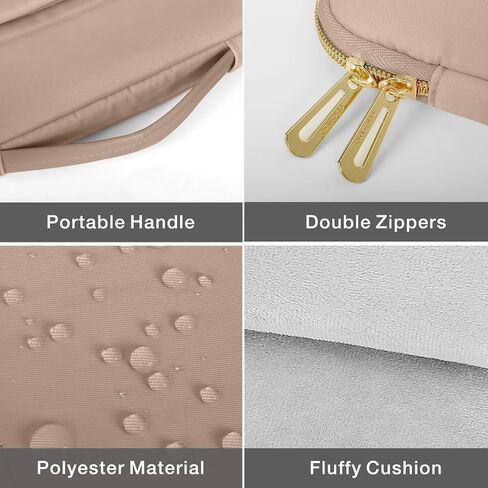 MOSISO Puffy Laptop Sleeve Case Compatible with MacBook Air/Pro, 13-13.3 inch Notebook, Compatible with MacBook Pro 14 inch 2023-2021 M2 M1, Rectangle Vertical Bag with Small Case & Side Handle, Black in Saudi Arabia