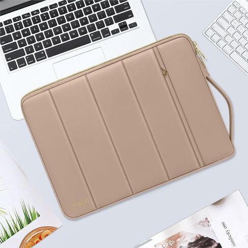 MOSISO Puffy Laptop Sleeve Case Compatible with MacBook Air/Pro, 13-13.3 inch Notebook, Compatible with MacBook Pro 14 inch 2023-2021 M2 M1, Rectangle Vertical Bag with Small Case & Side Handle, Black in Saudi Arabia