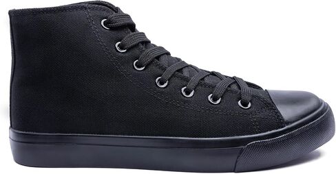 Women's High-Top Canvas Sneakers – Classic Lace-Up Casual Shoes with Extra Shoelaces – Comfortable, Stylish, and Durable in Saudi Arabia