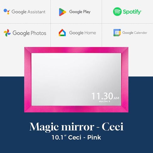 Changing 10.1 Ceci Smart Display | Magic Mirror Picture Frame丨Google Calendar&HomeHub&Assistant丨Smart TV丨Gift for Girl丨Music Mirror丨 Replace The Traditional Mirror in Kuwait
