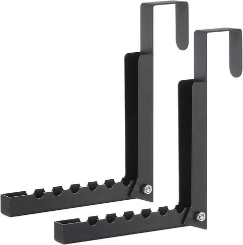 HARFINGTON Over The Door Hooks Iron Foldable Over Door Drying Laundry Rack Hooks for Hanging Clothes Over Door Towel Racks with 6 Groves for Bathroom Behind Back of Door, White in Saudi Arabia