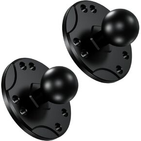 BRCOVAN 2 PCS, 1'' Ball Mount Base with Aluminum Alloy AMPS Hole Round Plate & 1'' TPU Ball Adapter Compatible with RAM Mounts B Size 1 Inch Ball Double Socket Arm