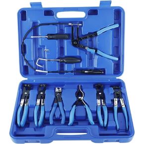Hose Clamp Pliers, Wire Long Reach Fuel Hose Clamp Pliers for Automotive Coolant Radiator Heater and Water Hose