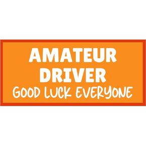 Caution Student Driver, Removable and Reusable Magnetic Bumper Stickers for New Drivers, 8 Inches (Student Driver)