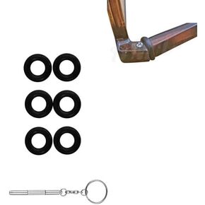 Eyeglass Repair Kits Glasses Grips Hinge Tighteners Silicone Hinge Rings Eyeglass Replacement and 1 Screwdriver 6mm for Eyeglass Frame