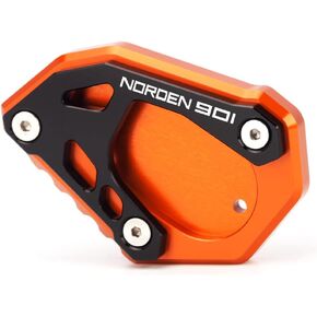 Motorcycle Side Stand Extension Kickstand Plate Compatible With Hus.qvarna Norden 901 2021 2022 2023 | Foot Pad Support Norden901 Norden-901 Accessories (black-1)