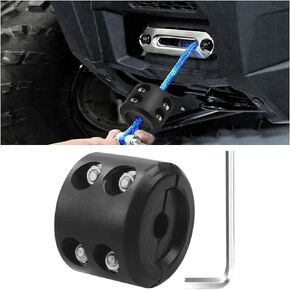 Winch Cable Hook Stopper, Rubber Stopper Protects Synthetic Winch Rope Towing Hook and Cable Line from Wear or Damage, Bump Shock Saver Dampener Absorbent Stopper for ATV UTV