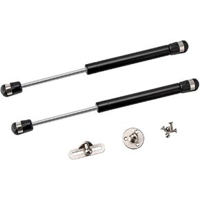 2 Pack Extended 10 inch Gas Prop Force 150N/33LB Gas Struts – Black Gas Springs/Window Lift and Lid Support/Gas Shocks for RV Bed Platform/Floor Hatch/Outdoor Bench/Cabinet/Tool Box/Truck Canopy