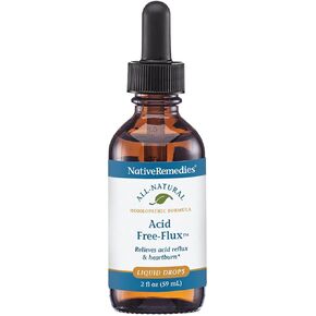 Native Remedies Acid Free-Flux - Natural Homeopathic Remedy Temporarily Relieves Heartburn, Indigestion and Discomfort After Eating - 59 mL