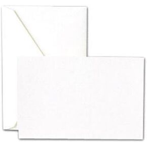 Crane & Co. Pearl White Correspondence Cards & Envelopes (CC3111)