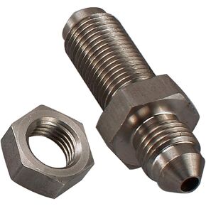 Stainless Steel -3 AN Male Flare Bulkhead Tee, 3 Way x AN3 Brake Hose Fitting with Lock nut