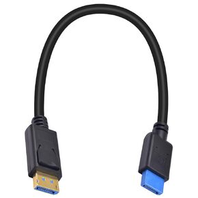Poyiccot 8K Displayport 1.4 Cable, Short Displayport Cable 1feet, 32.4Gbps Diplayport to Displayport Cable, Anti-Wear Plastic Displayport Connector for Computer Monitor, Industrial Devices Testing