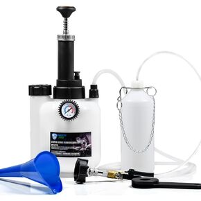 3L Manual Brake Bleeder Fluid Pump, One Man Professional Brake Bleeder Kit Suitable for Most Brake Mast Cylinder Reservoirs