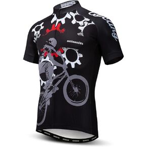 Men's Cycling Jerseys Tops Biking Shirts Short Sleeve Full Zipper Bike Clothing