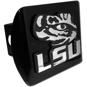 LSU Tiger Eye Black Metal Trailer Hitch Cover Fits 2 Inch Auto Car Truck Receiver