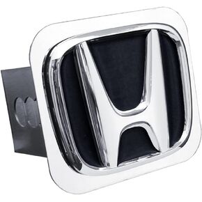 Au-Tomotive Gold Honda 'Black Fill' Chrome Trailer Hitch Plug