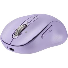 L570 Wireless Bluetooth Mouse, Portable Rechargeable Mouse with Type C Charging Cable, 2.4G USB Receiver and Two Bluetooth for MacBook Air/Pro, iPad, Laptop, Computer. (Grey)