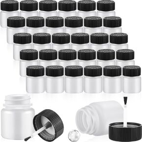 Maxcheck 120 Pcs Touch Up Paint Bottles 1oz 30ml Empty Touch Up Paint Container with Brush Applicator and Mixing Ball Reusable Small Paint Bottles for Fix Chips Scratches Auto Car