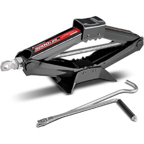 Alltrade Powerbuilt 640819 Mechanical Scissor Jack Black, 3000 lb, Scissor Jack