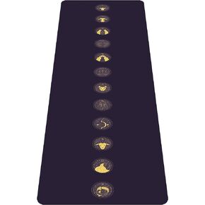 nuveti Printed Travel Yoga Mat-1/16 Inch Thick Non Slip Fitness Workout Mat with Carrying Bag, Foldable Lightweight Suede & Natural Rubber Yoga Mat for Yoga Pilates and Fitness 72" L x 24" W x 1.5mm