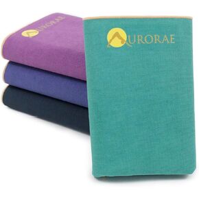 Synergy Foldable On-the-Go Travel Yoga,Gym/Exercise Mat for Yogis on the Move with Integrated Microfiber Towel and Anti-Slip Patented 2-in-1 Technology. No Odor and No Bunching