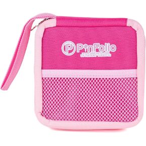 حقيبة عرض PinFolio Mini Show Pin، خفيفة الوزن وصغيرة الحجم للرياضات الصغيرة وكتاب Disney Pin مع حزام حمل لسهولة التداول حتى 48 دبوس مينا مقاس 1 بوصة